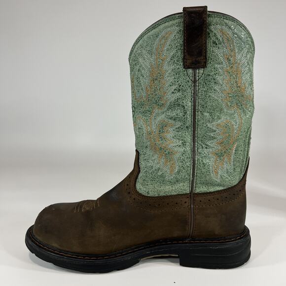 Ariat Tracey Composite Toe Work Waterproof Leather Western Boots Womens sz 8.5 B - Picture 4 of 14